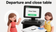 Departure and close table.